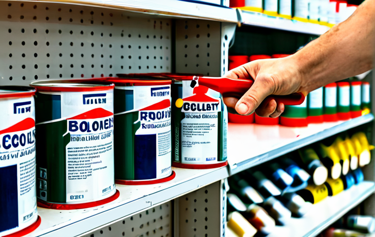 Comparing Paint Costs**

A brightly lit image showcasing different paint cans (Dispersionsfarbe, Latexfarbe) on a table, alongside paint rollers and brushes. A hand is pointing towards a price tag on the Latexfarbe. Background shows a tidy, well-organized DIY store shelf. Focus on showcasing the price differences. Fully clothed person. Safe for work. Appropriate content. Professional quality. Natural colors. Modest lighting. perfect anatomy.

**