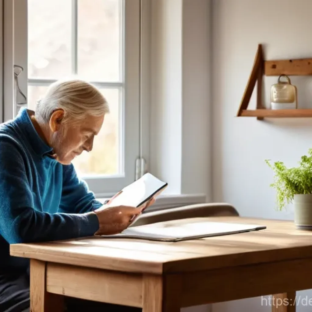 건물 유지보수 비용 - **Prompt:** A focused, middle-aged German homeowner, wearing practical, comfortable everyday clothin...