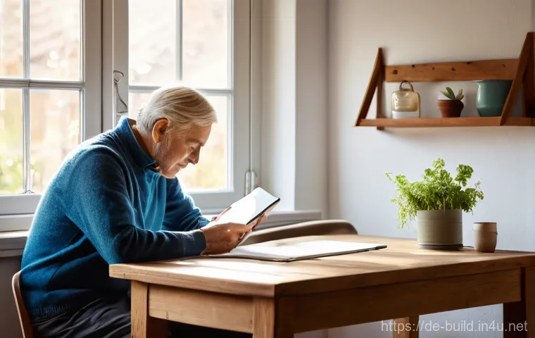 건물 유지보수 비용 - **Prompt:** A focused, middle-aged German homeowner, wearing practical, comfortable everyday clothin...