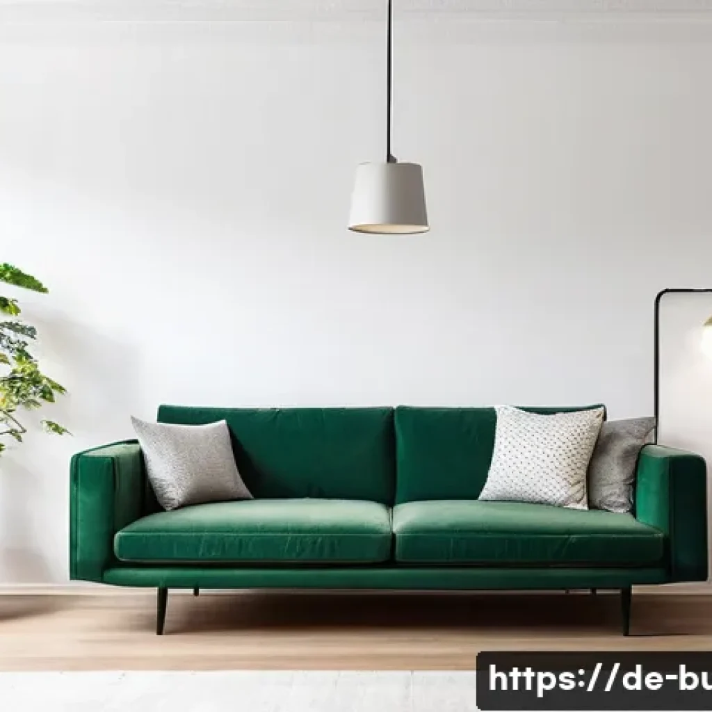 건물 입주자 만족도 조사 - **Prompt:** A cozy, modern German apartment living room, bathed in warm, soft natural light filterin...